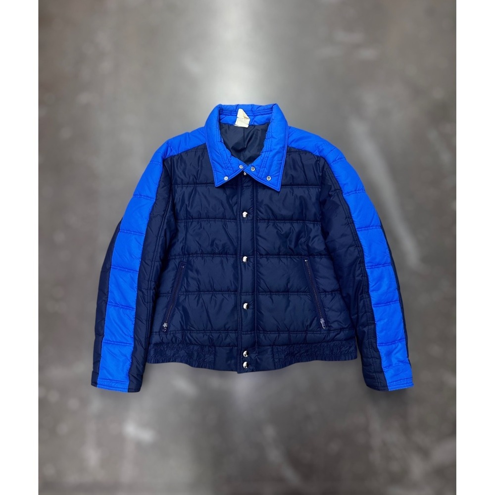Vintage 70s 80s 44 Seasons Four Sportswear Puffer Jacket USA Made Men's L Blue